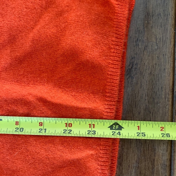 Absolut Cashmere Poncho Sweater Camille Orange Small 100% Cashmere Oversized - Picture 8 of 9